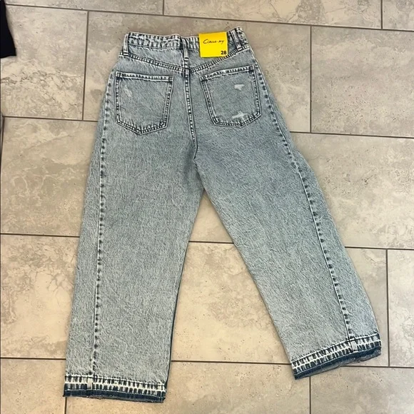 Women's Light Blue Distressed Jeans - Picture 2 of 3